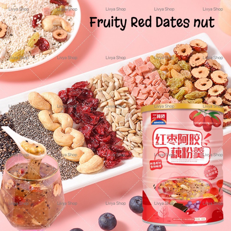 

Murah Banget.. HALAL Ou fen lotus root powder red dates kurma merah bubuk akar teratai makanan sehat makanan diet oufen red dates CLH