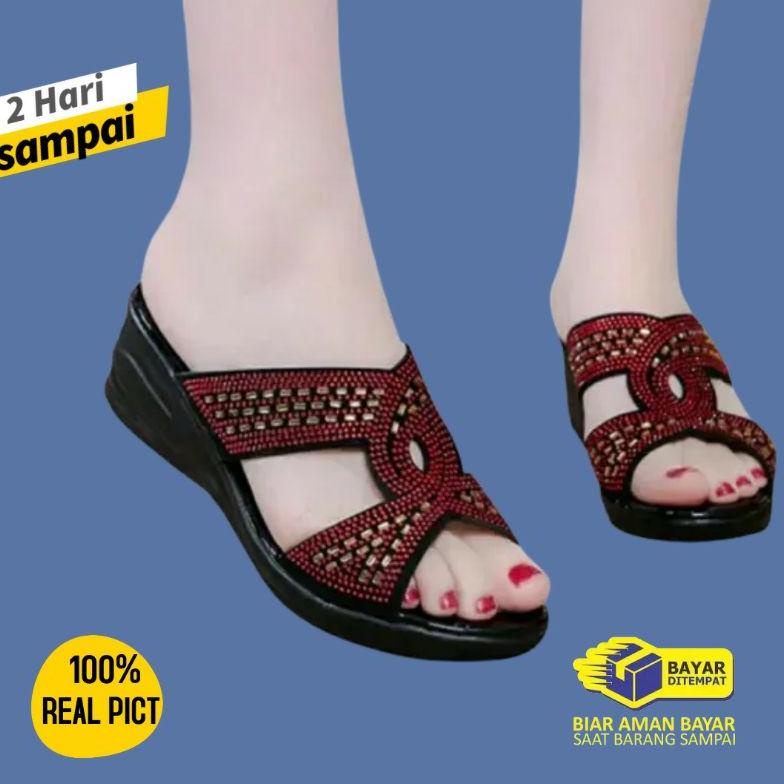 Terbaru Sandal Calbi Wanita Terbaru Original Asli Sandal Wanita Calbi Ori Tinggi Sandal Wanita Wedge