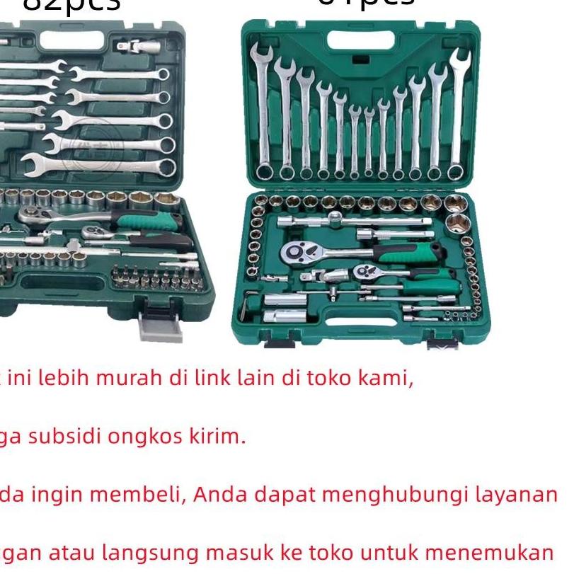 Grosir Diskon  1.1 Isku Kunci Sok 46 Pc Set Socket (1/4 ") Kunci Sok Kunci Shock Set Tekiro 46 Pc Se