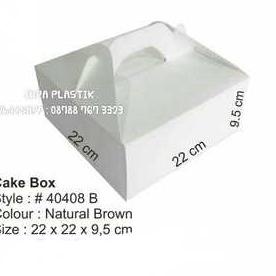 

DUS KUE CANTIK / GIFT BOX ELEGAN / BOX KUE 22X22x9,5cm 40408 - Putih