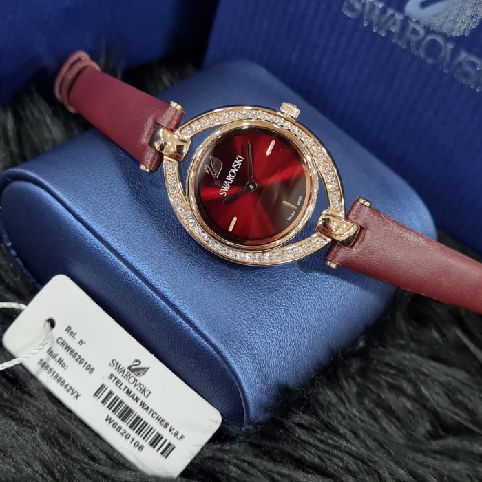 HOT SALE JAM TANGAN WANITA SWAROVSKI LEATHER ORIGINAL TERMURAH
