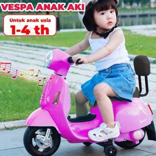 Mainan Motor Vespa Aki PMB - Motor Aki Anak