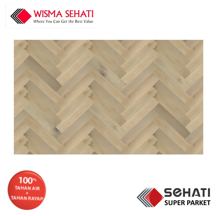 Bestseller Sehati Super Parket Premium Flooring Kayu Herringbone Nordic 8681A/B