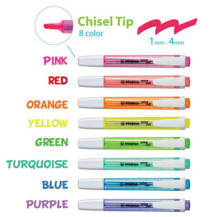 

Bestseller Paket Lengkap Semua Warna Stabilo Pastel Original Boss Swing Cool