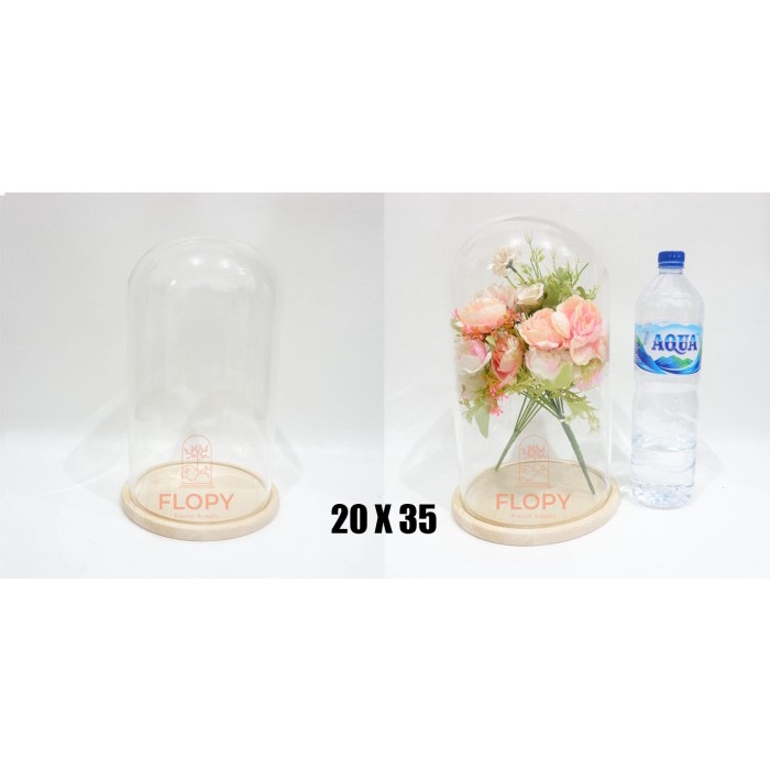 FLASH SALE GLASS DOME CLASSIC / FLOWER DOME / KUBAH KACA IMPORT TERMURAH