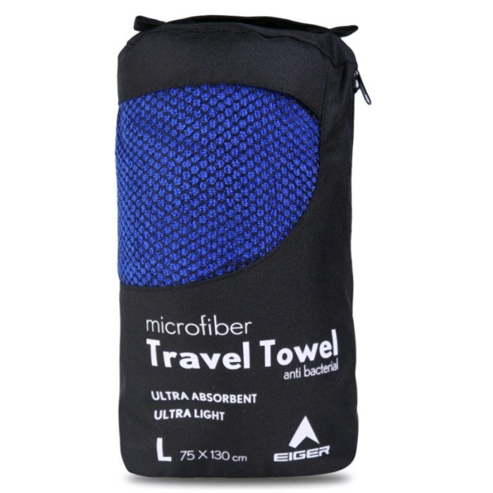 Travel Towel Microfiber Eiger Size L Blue - Handuk Eiger