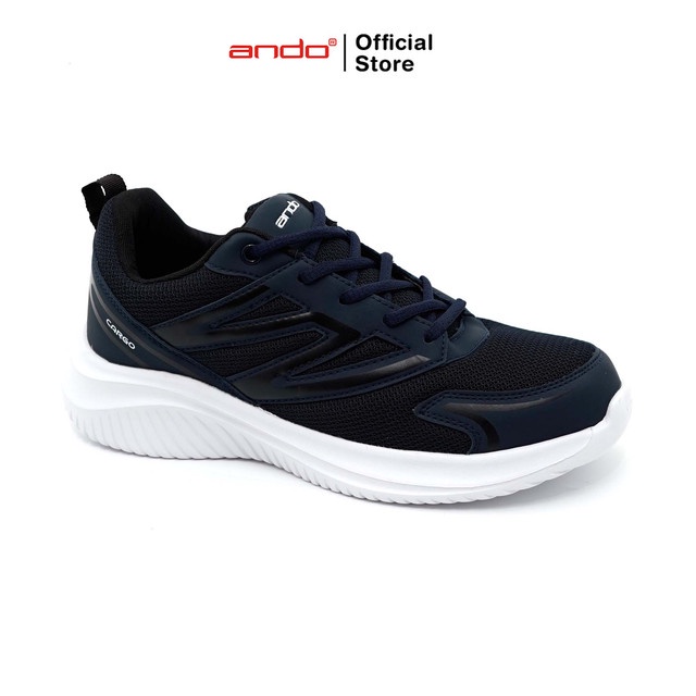 Ando Official Sepatu Sneakers Cargo Pria Dewasa - Navy/Putih