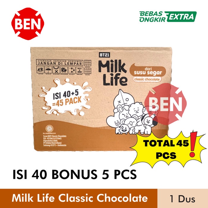 

Milk Life Susu UHT CLASSIC CHOCOLATE 1 Dus 115ml 115 Milklife Coklat