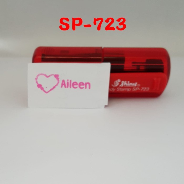 

stempel nama SHINY handy pocket stamp SP723 bentuk stabillo qab03