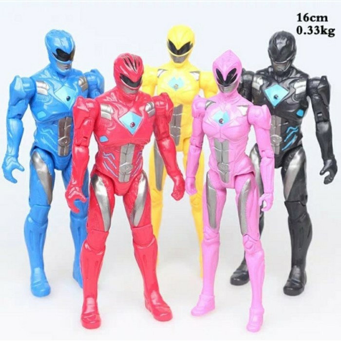 

Power rangers isi 5 pcs action figur miniatur topper kuehiasan tart qab03