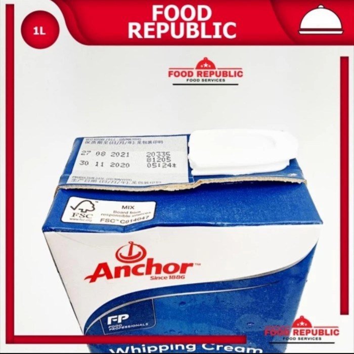 

WHIPPING CREAM ANCHOR 1LTR BEST PRICE wmf03