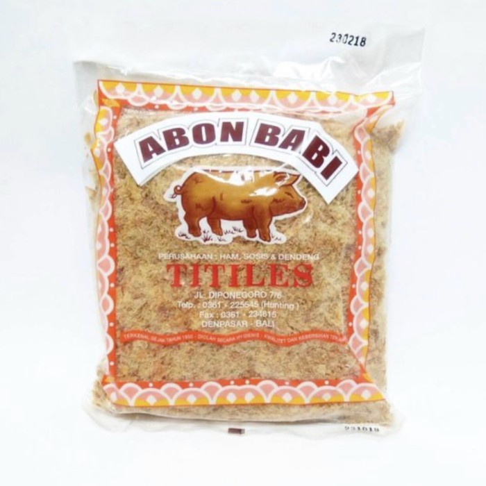 

Abon Babi TITILES Khas Bali 500gr hr503