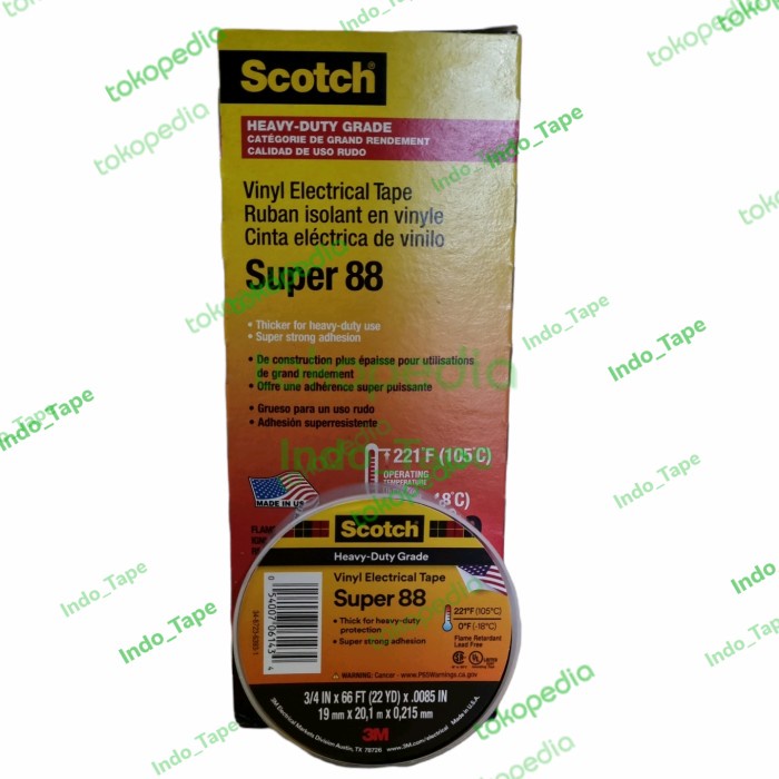 3M Scoth Super 88 Vinyl Electrical Tape keh