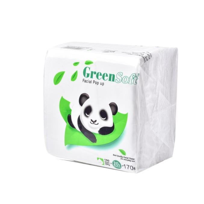 Tisu Meja Makan Tissue POP UP Green Soft Panda 170 sheets