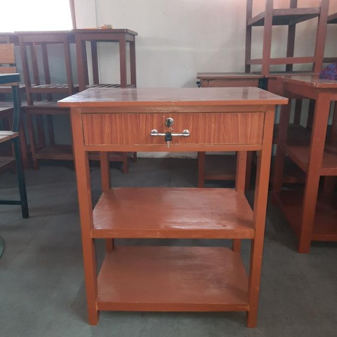 Meja Teras Susun + Laci (Kunci) ( 60 x 40 x 75 )