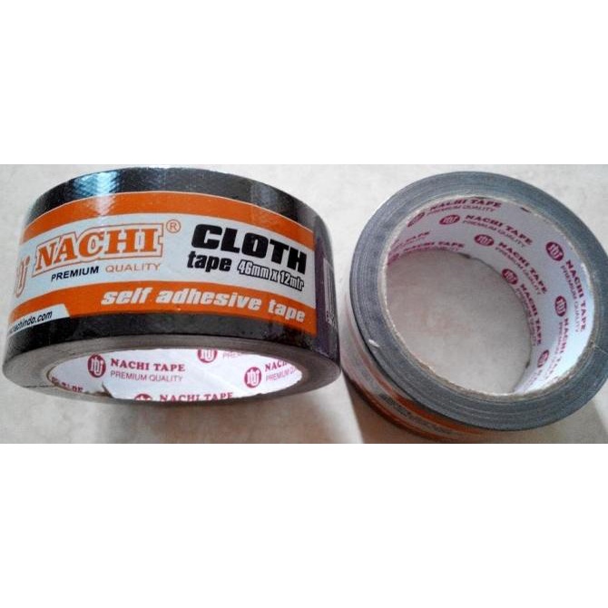 

Lakban Kain Hitam Isolasi Tape Nachi 2" x 12 Meter (46 mm x 12 Meter)