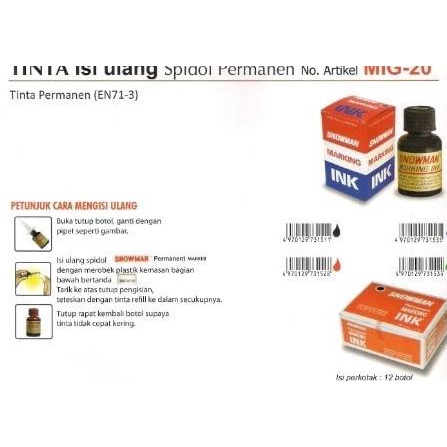 

Refill Tinta Spidol Permanen Snowman MIG - 20