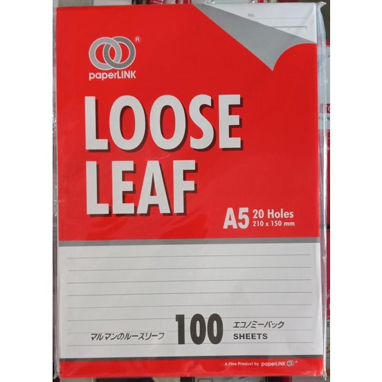 

Kertas Loose Leaf / File A5 100 Paperlink Super Murah
