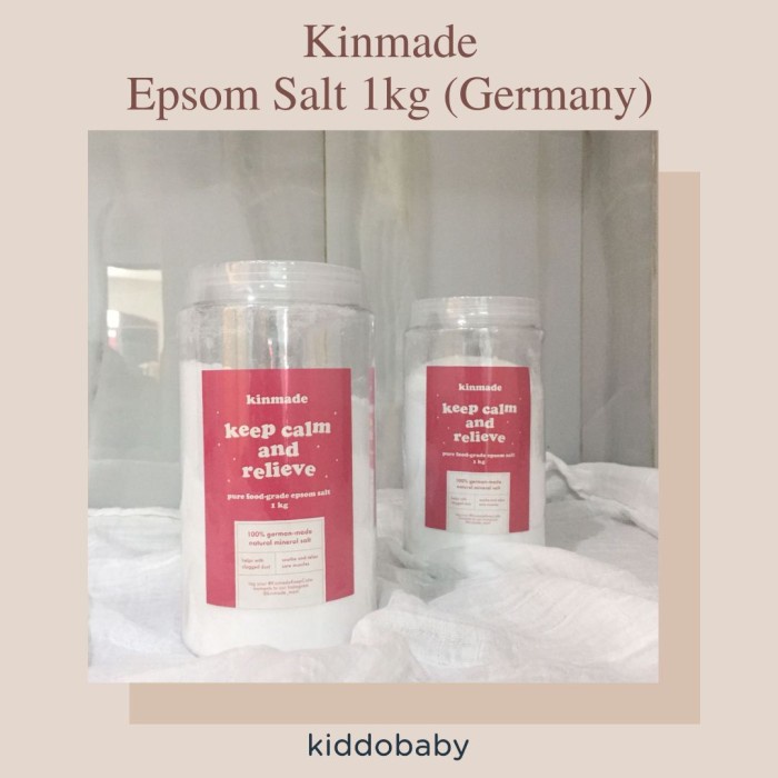 Terlaris Bathsalt Kinmade Epsom Salt 1Kg (Germany) Garam Epsom Sumbatan Asi