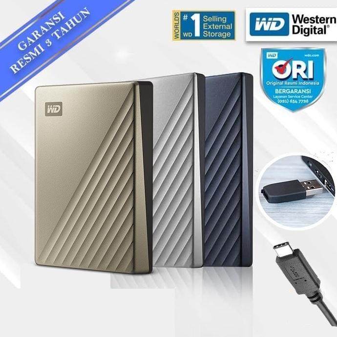 ;&;&;&;&] Hardisk Eksternal WD My Passport Ultra Type-C 2TB USB Type C HDD 2.5''