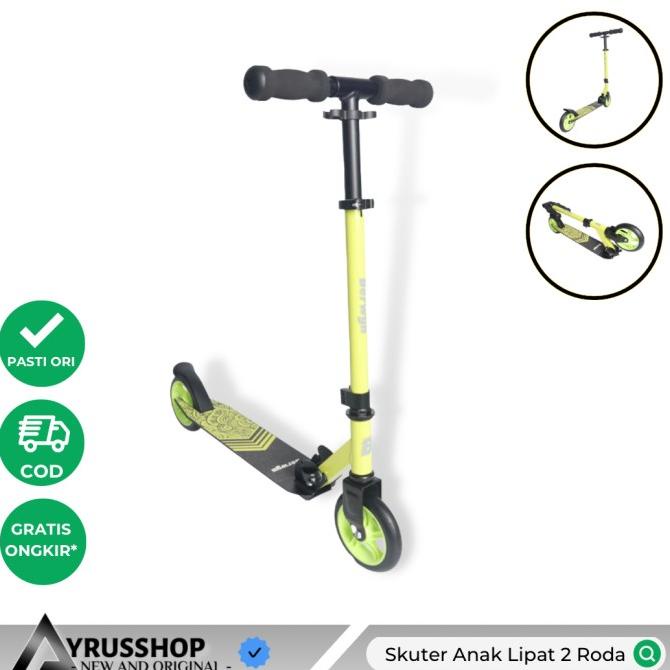 Ready oke] Scooter Skuter Anak Lipat 2 Roda Stylish High Quality/Berwyn/Yellow