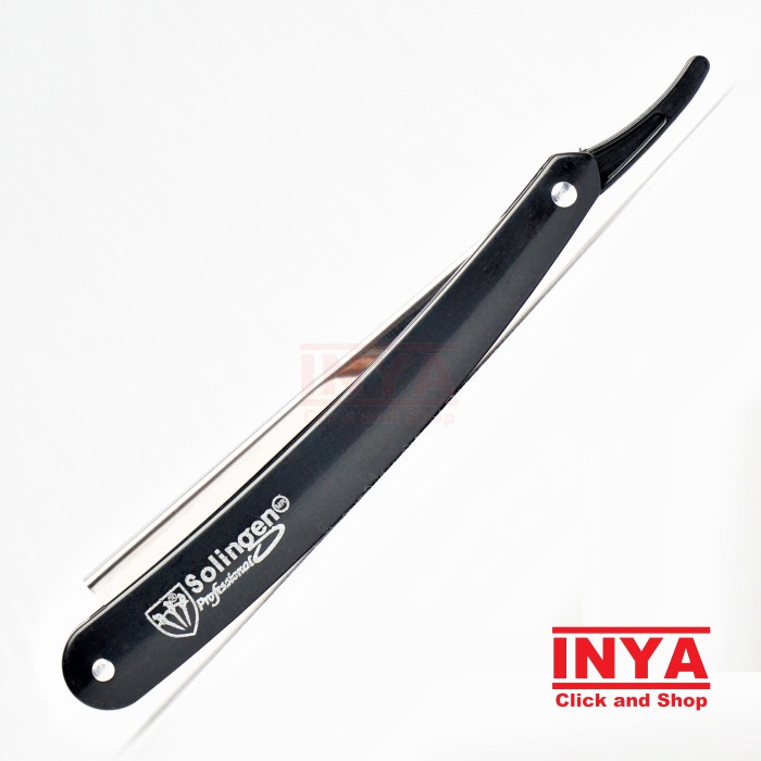 Terlaris Pisau Cukur Lipat Refill Silet Solingen Black - Straight Razor Haircut
