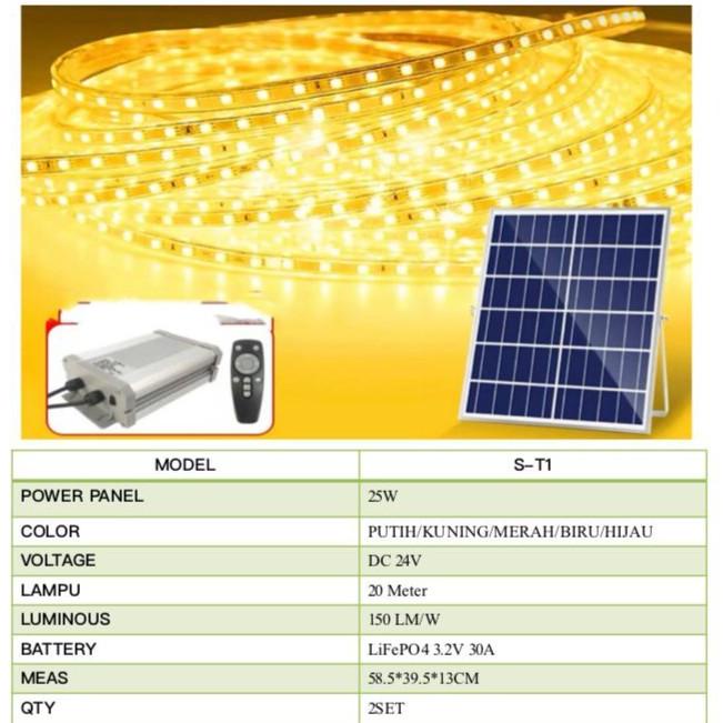 .........] Lampu LED Strip Selang Solar Cell 20 Meter + Remote/ 10 Meter + Remote