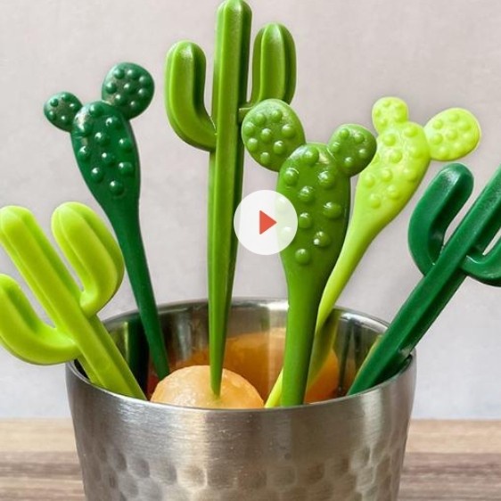 Terlaris Garpu Bento Karakter Kaktus / Tusuk Bento / Bekal Anak