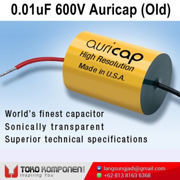 DISKON SPESIAL 0.01UF 600V AURICAP METALIZED POLYPROPYLENE CAPACITOR MKP 10NF 0,01UF TERBARU