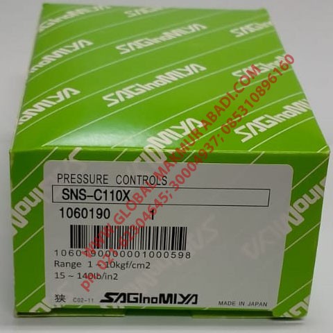 NEW SERIES SAGINOMIYA SNS C110X 10KGF/CM2 PRESSURE SWITCH CONTROL ORIGINAL