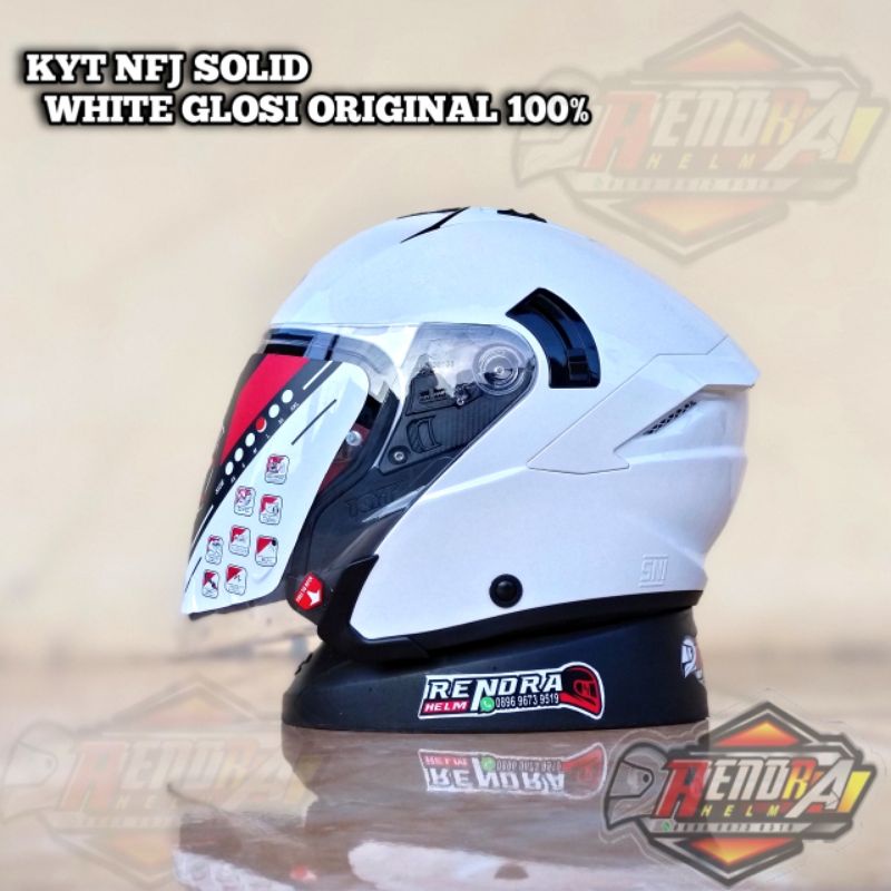 HELM KYT NFJ SOLID WHITE GLOSI ORIGINAL 100%