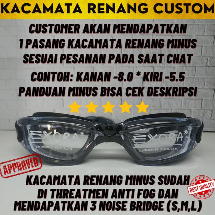 Kacamata Renang Minus Custom 1 2 3 4 5 6 7 8