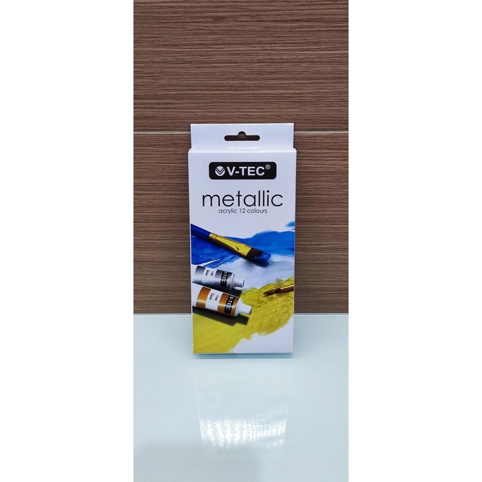 

Cat Acrylic Akrilik V-TEC METALLIC 12 Warna MA-612 6 ml