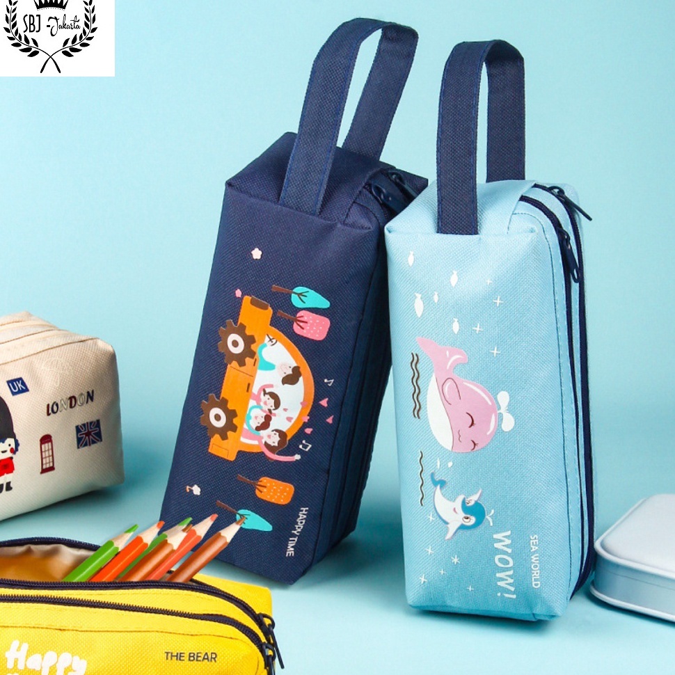 

[Miliki Segera] Tempat Pensil Kotak Pensil Multifungsi Softcase SBJ-01 Pencil case 8TW