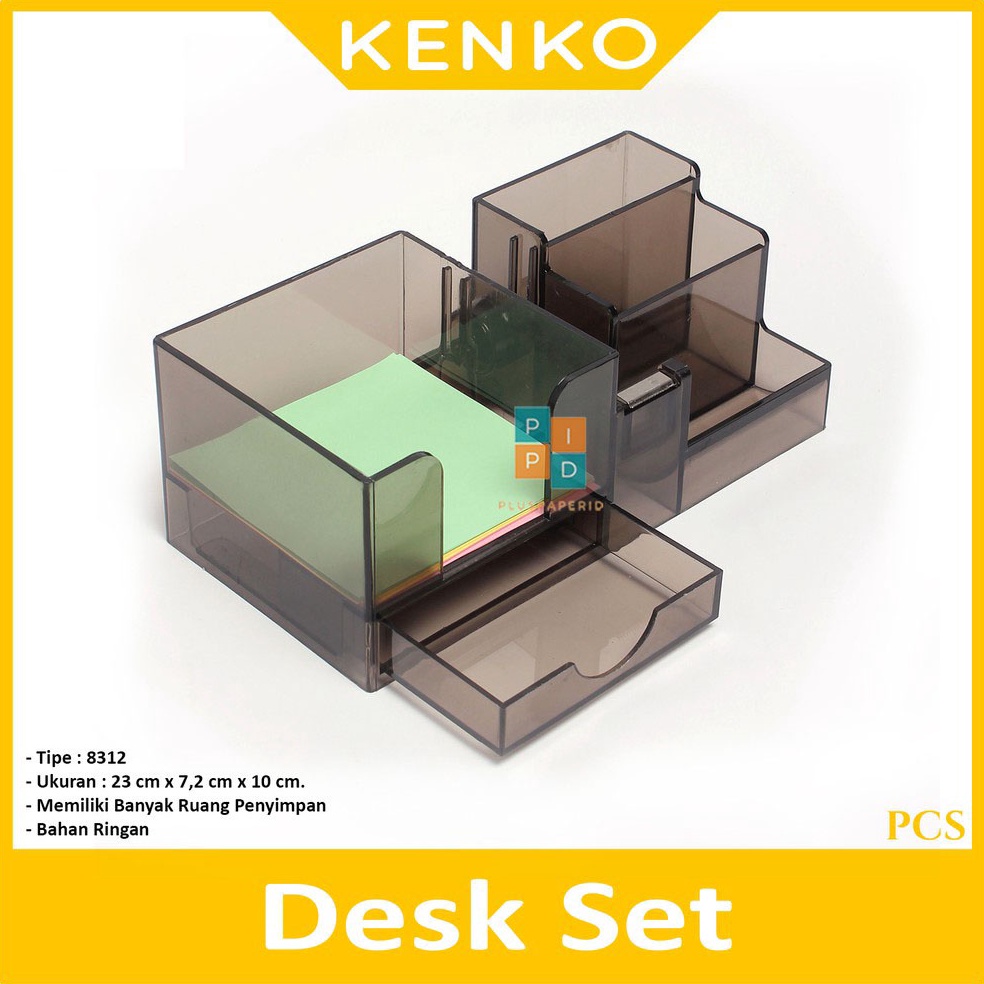 

Best seller KENKO - Desk Set 8312 Tempat Alat Tulis Plastik - Pcs 86