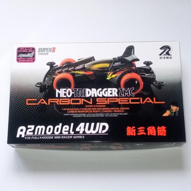 Tamiya Mini 4Wd Merk Ruize Neo Tridagger Zmc Carbon Special