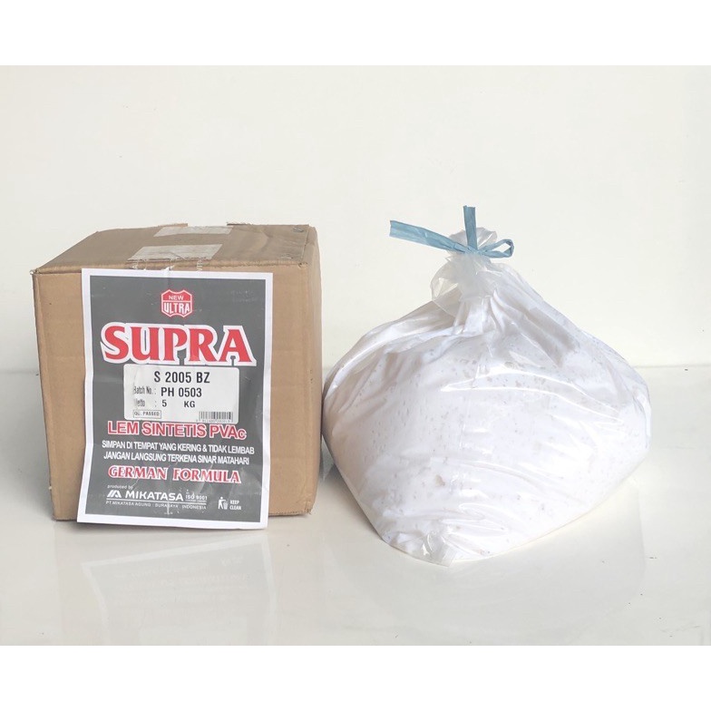 

Best.. Lem putih sintetis pvac 5 kg Supra BEP