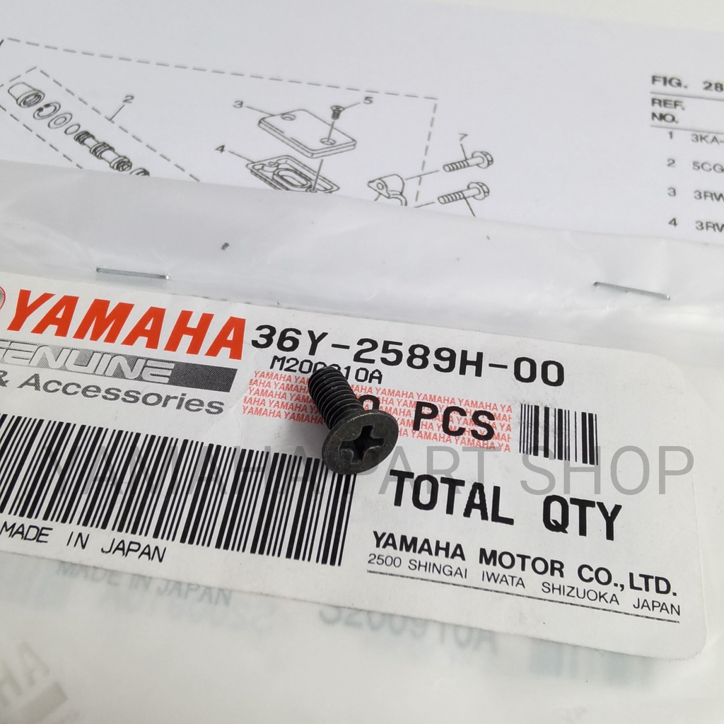 BAUT TUTUP MINYAK MASTER REM ATAS RX KING RXZ Y125Z TZM TOUCH F1ZR  36Y-2589H-00