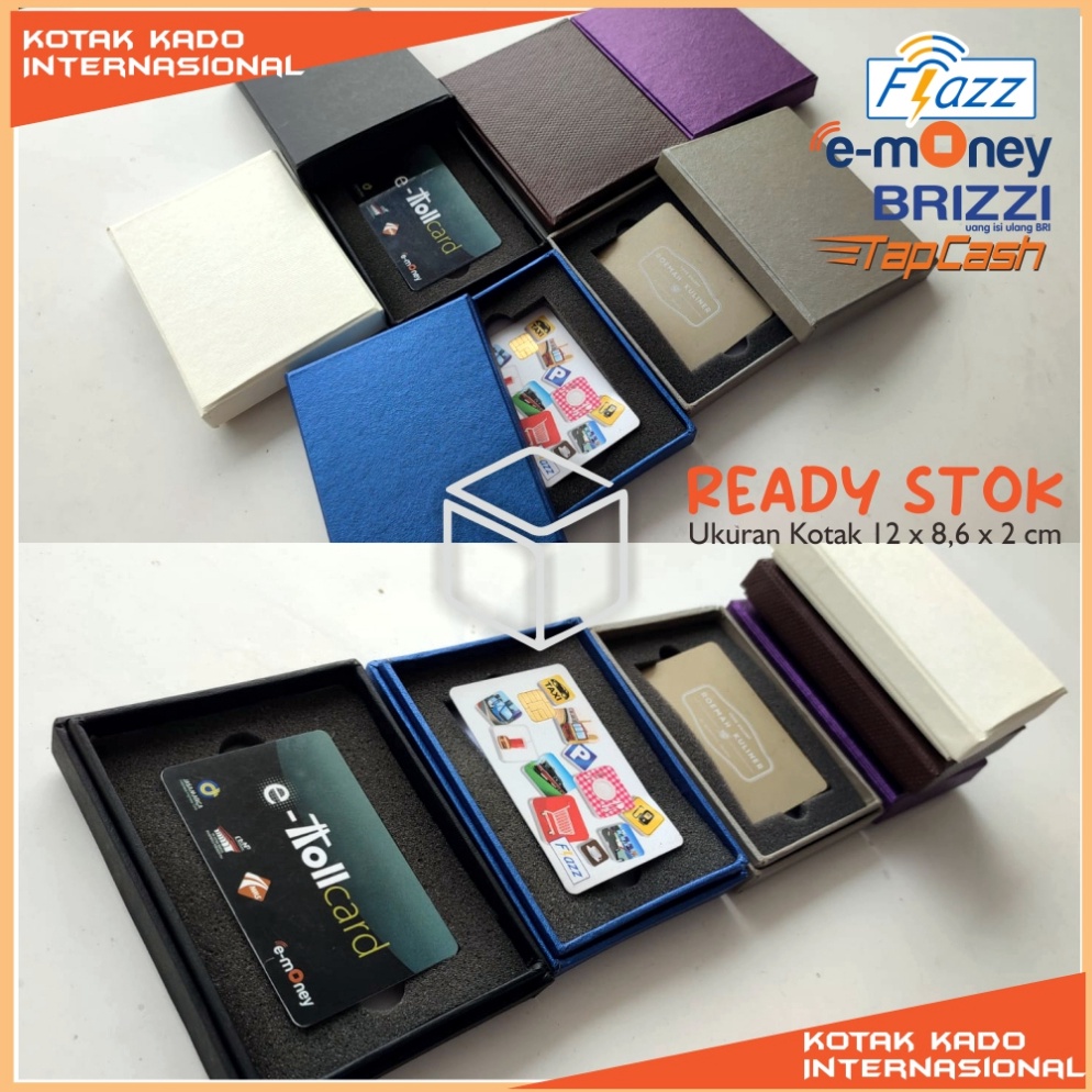 Hanya hari Ini Kotak kartu box emoney flazz etoll brizzi giftset ANTAM BANK nametag Emas Muat sudah 