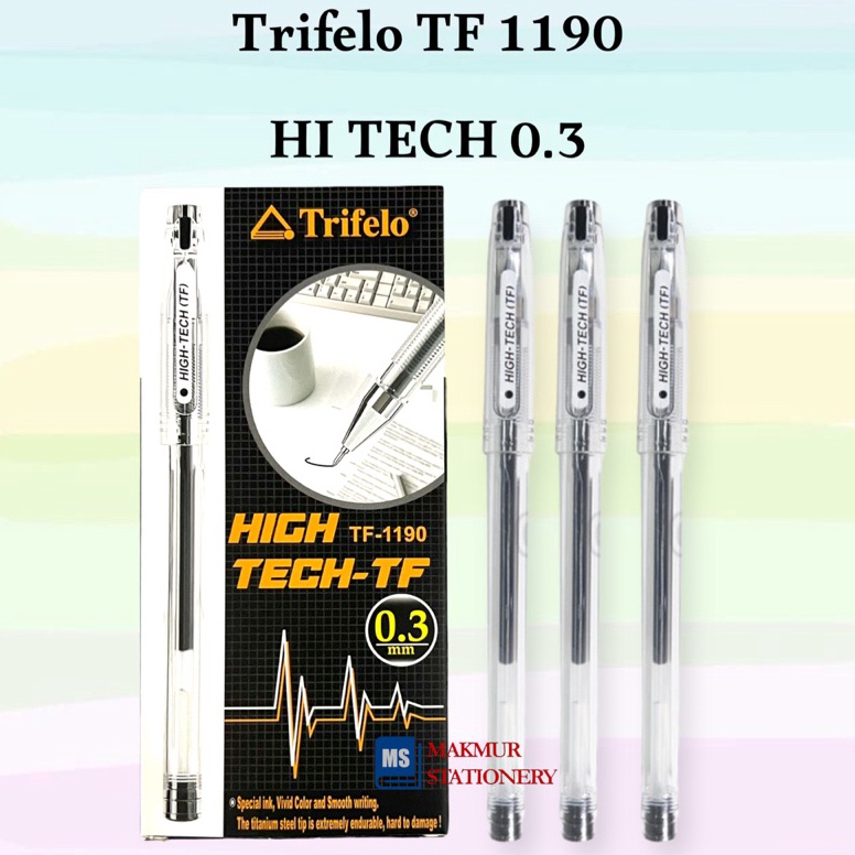 

Ready Stok.. Pulpen / Ballpoint / Pen Gell Trifelo Hi Tech 0.3 TF 1190 (12 Pcs) GB8