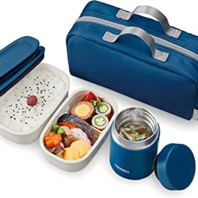 TERMURAH Thermos JEA-800 NVY Vacuum Insulated Soup Lunch Set, Navy