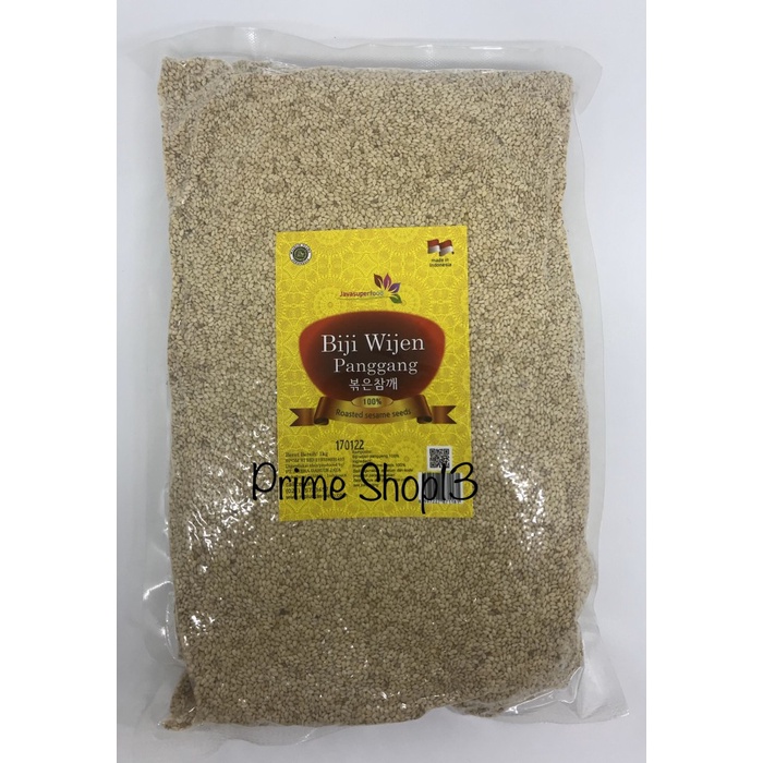 

White Sesame Seeds - Biji Wijen Panggang - Roasted Sesame 1 Kg Halal