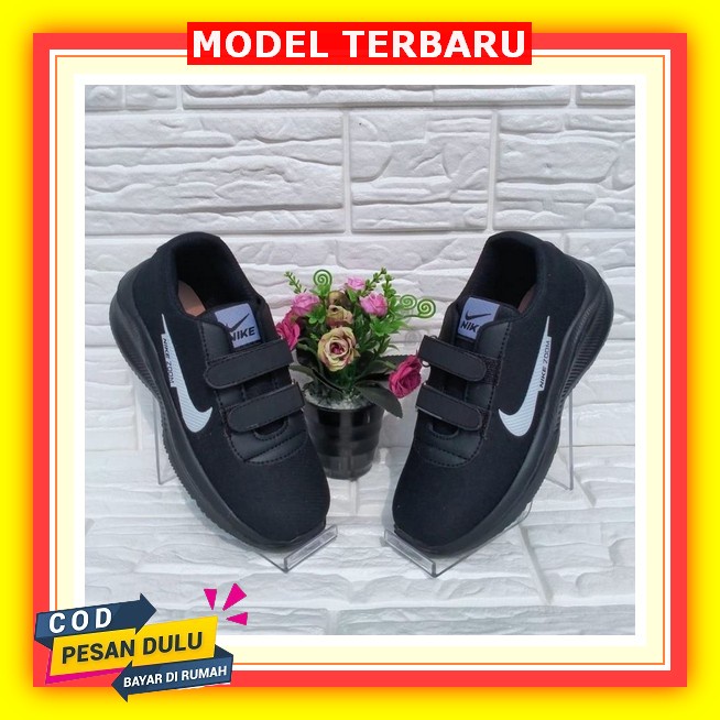 Sepatu Sepatu Hitam Anak Laki Laki Dan Perempuan Umur Usia 1 2 3 4 5 6 7 8 9 10 Tahun / Sepatu Anak 