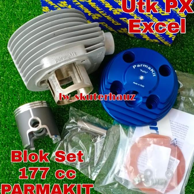 Blok Set Parmakit 177 Cc Utk Upgrade Vespa Largeframe Px Excel Original