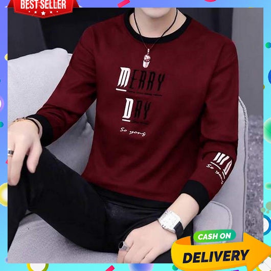 Kaos Pria Dewasa Terbaru 2023 Distro Lengan Panjang Pendek Atasan Cowok Klambi Polos Crewnek  Kekini