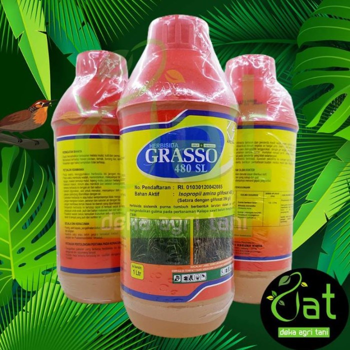 PROMO - HERBISIDA GRASSO 480SL 1LITER ISOPROPIL AMINA GLIFOSAT GRASO TERBARU
