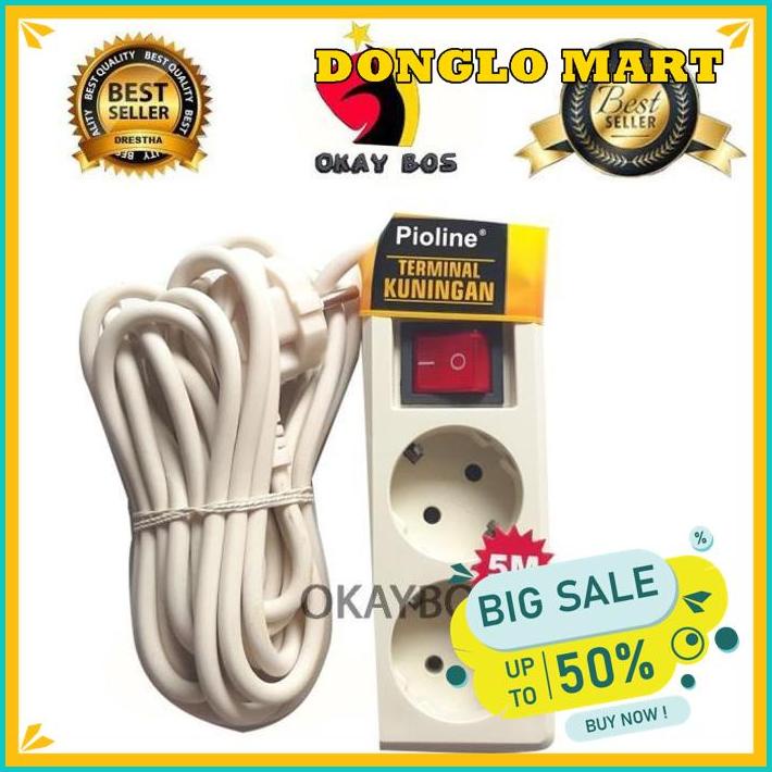 STOP KONTAK 5 LUBANG PANJANG 5M+ KABEL / STOP KONTAK KABEL BEST SELLER 