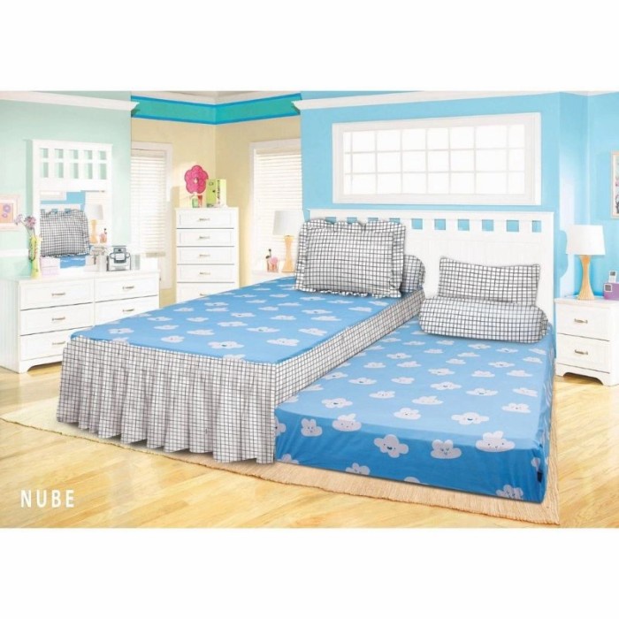 MUST HAVE SPREI ALL NEW MY LOVE SORONG 2 IN 1 UK 120X200 NUBE / SPREI DUO TERMURAH