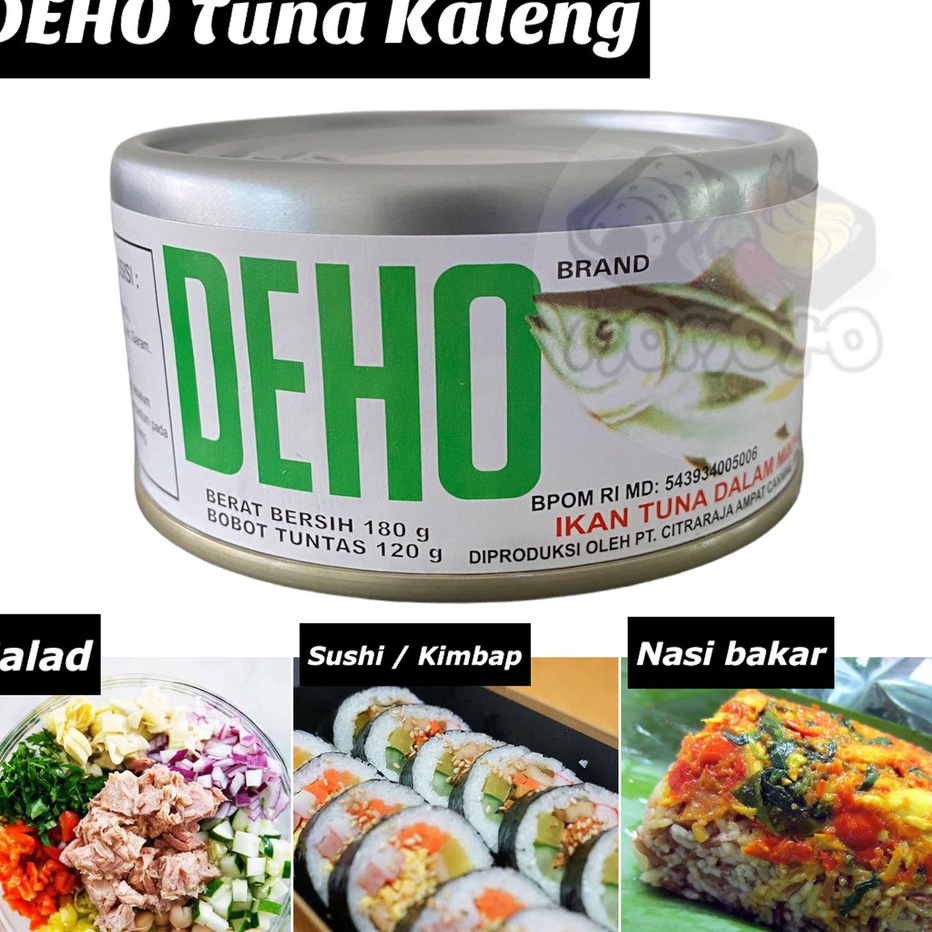 

✴Best Product TMRCP Deho Chunk Tuna in Oil 180 gram / Ikan Tuna Kaleng dalam Minyak 180gr D91 Bestseller