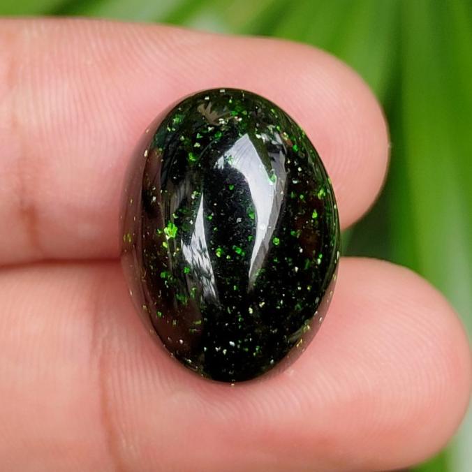 /////] Batu Akik Pasir Intan Hijau Green Opal Size Kantoran Sedang
